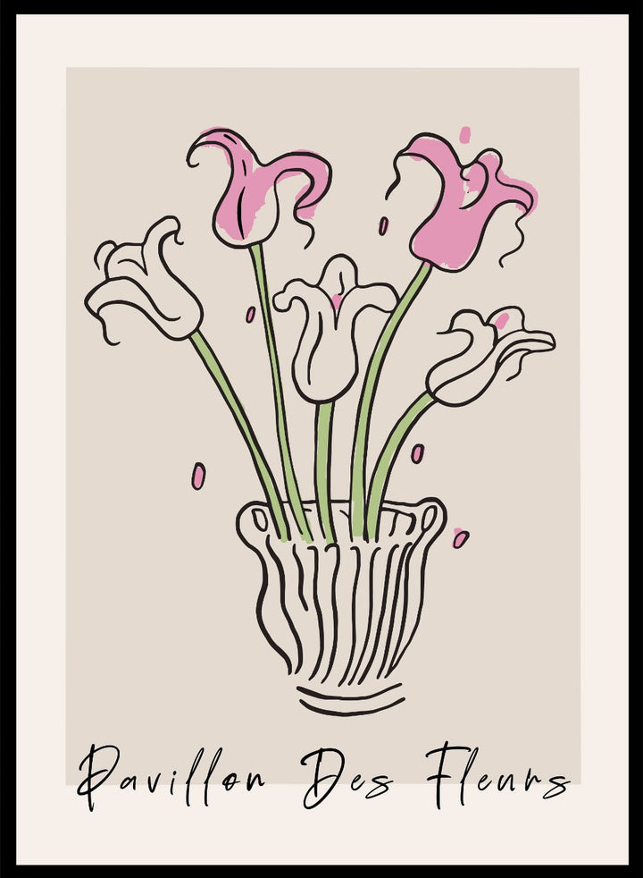 'Tulips in Vase' Aesthetic Art Print_Sugar & Canvas
