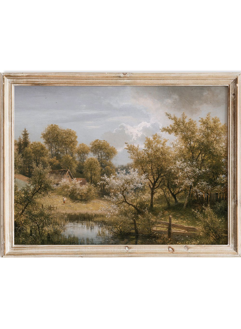 "Flowering fruit trees near Loschwitz" Art Print_Sugar & Canvas