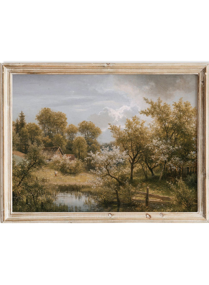 "Flowering fruit trees near Loschwitz" Art Print_Sugar & Canvas