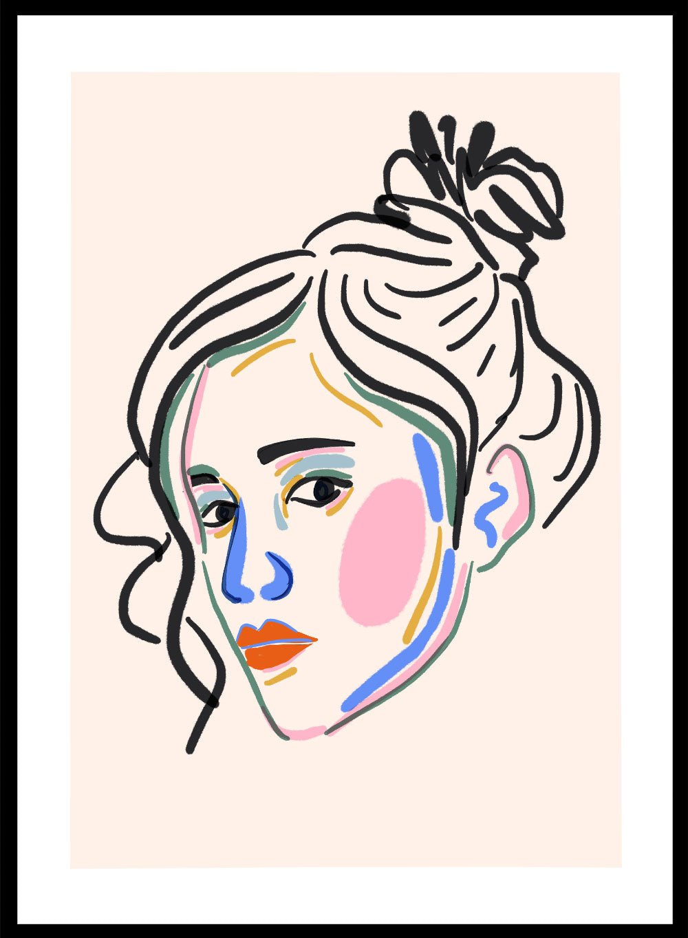 'Color Pop Portrait' Aesthetic Art Print_Sugar & Canvas