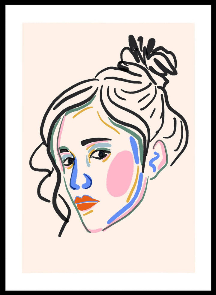 'Color Pop Portrait' Aesthetic Art Print_Sugar & Canvas