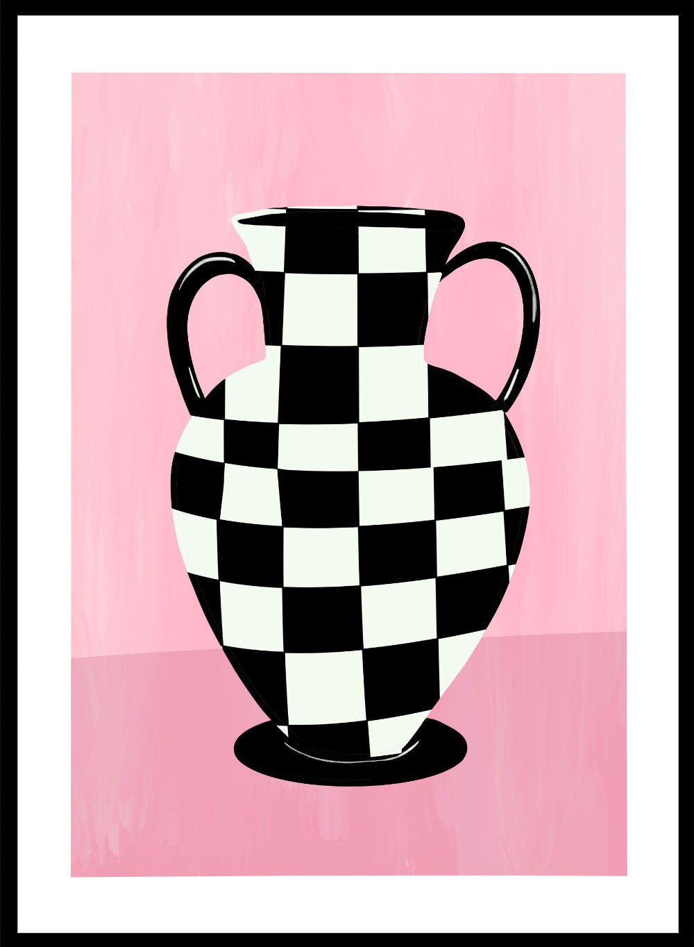 'Checkered Vase' Aesthetic Art Print_Sugar & Canvas
