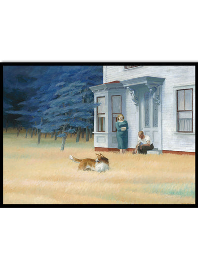 Edward Hopper Art Print, Edward Hopper Poster, Cape Cod Evening 1939 Painting, Vintage Poster, Museum Exhibition Poster, Famous Painting, Retro Farmhouse with Dog