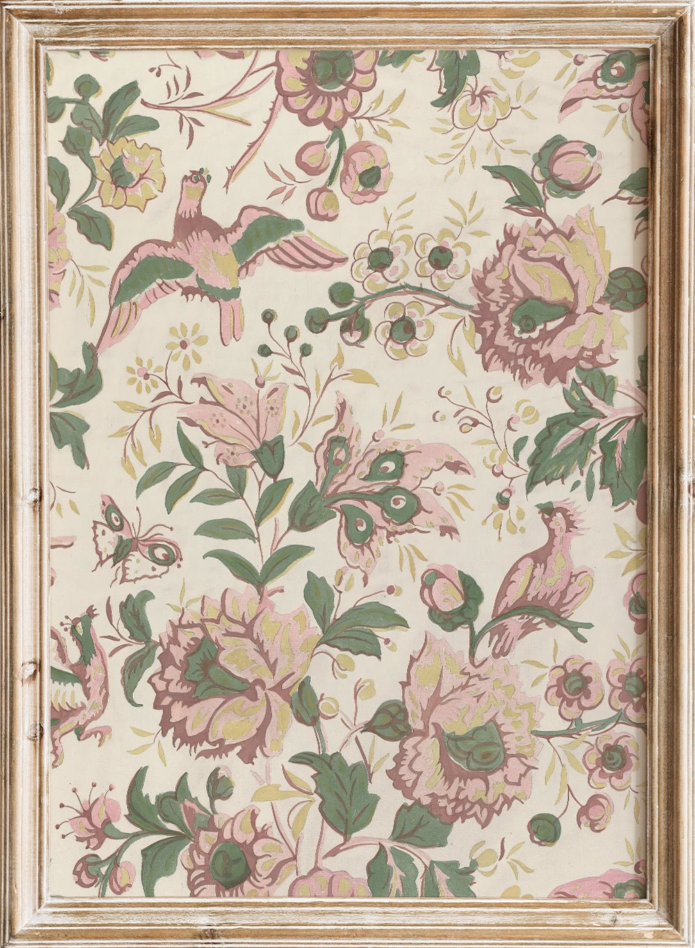 "Vintage Flowers Wallpaper Pattern" Art Print_Sugar & Canvas