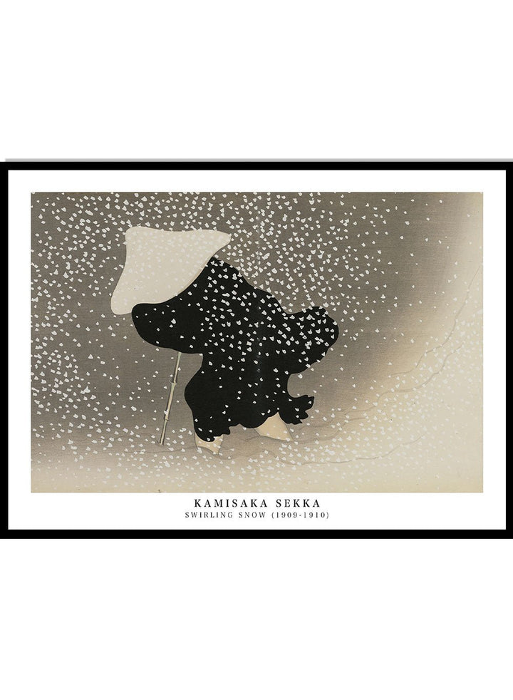 Kamisaka Sekka "Swirling Snow" Art Print_Sugar & Canvas