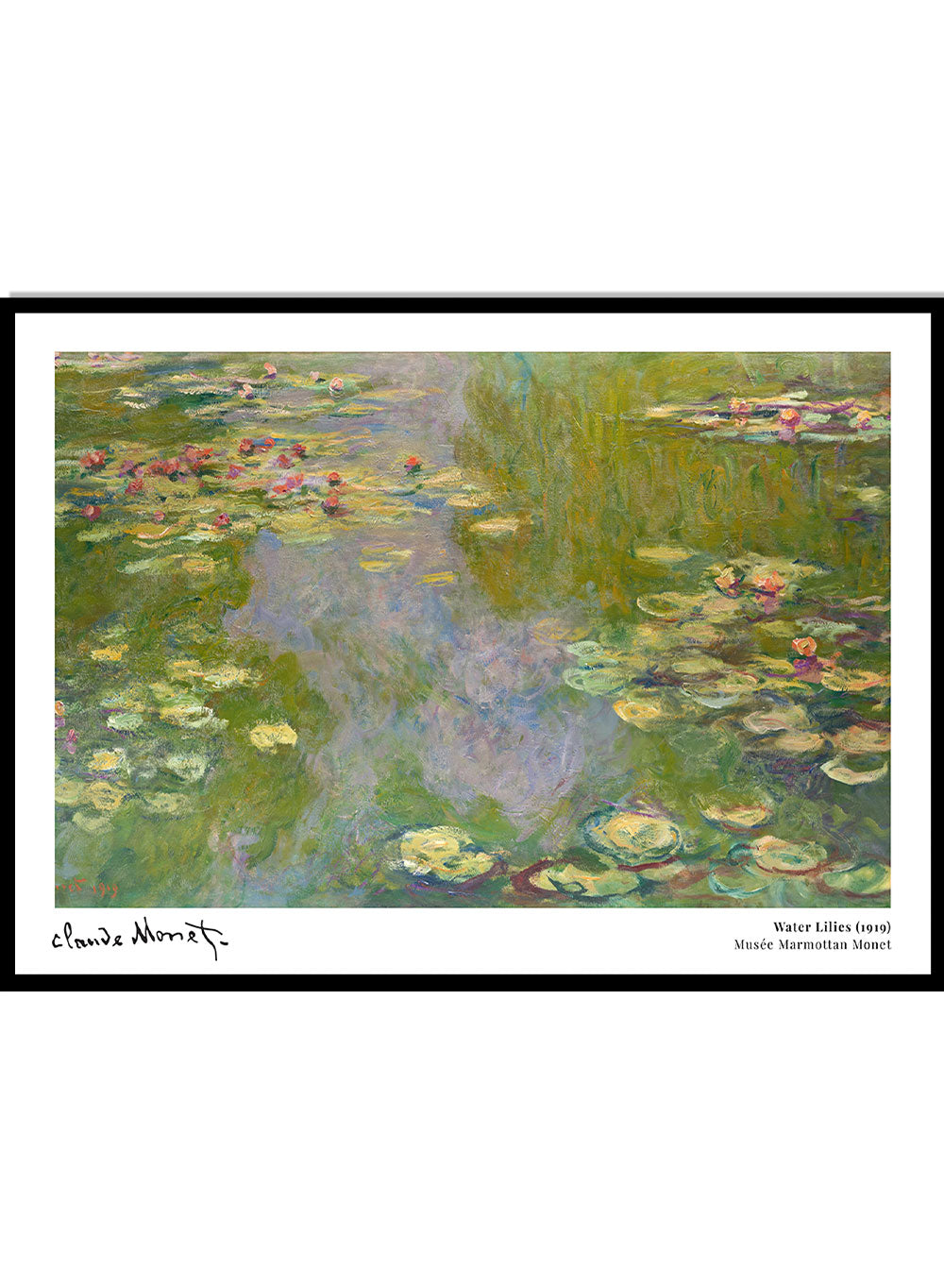 Monet Water Lilies Nympheas Museum Vintage Poster Wall Art Print | Colorful Claude Monet Flower Pond Nature Landscape Painting