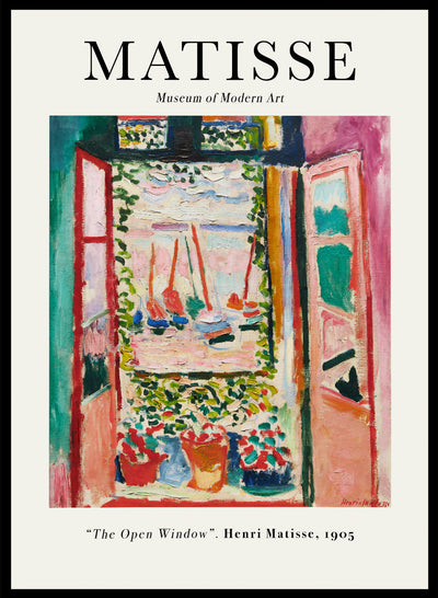 Henri Matisse The Open Window 1905 Vintage Poster Art Print | Matisse Print, Matisse Painting, Colorful Art Print, Museum Exhibition