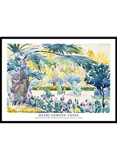 Henri Edmond Cross Art Print, Henri Edmond Cross Poster, Garden of the Painter at Saint Clair, Vintage Poster, Exhibition Poster