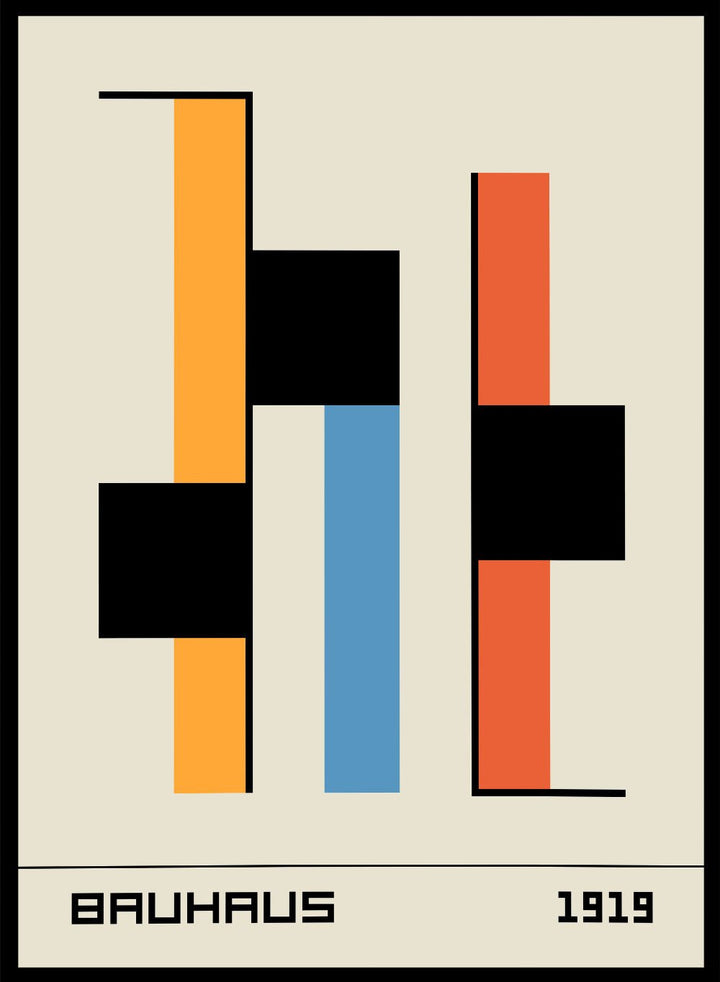 Bauhaus 1919 Abstract Geometric Art Print BH56_Sugar & Canvas