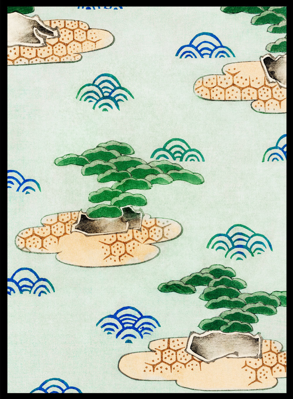 Watanabe Seitei Landscape illustration Bijutsu Sekai Vintage Japanese Woodblock Art Print | Japanese Art, Japanese Poster 渡辺省亭美術世界