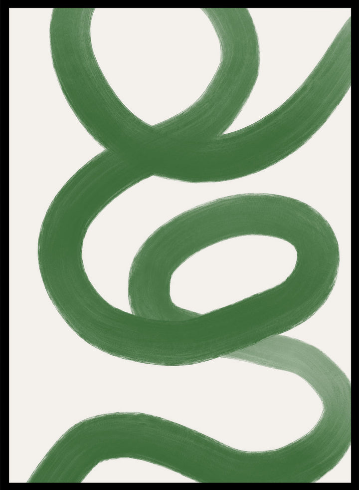 Minimalist Green Paint Brush Strokes Art Print AB22_Sugar & Canvas