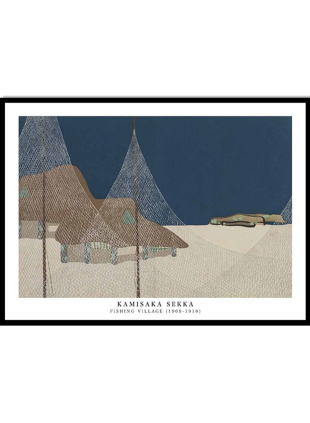 Kamisaka Sekka "Fishing Village" Art Print_Sugar & Canvas