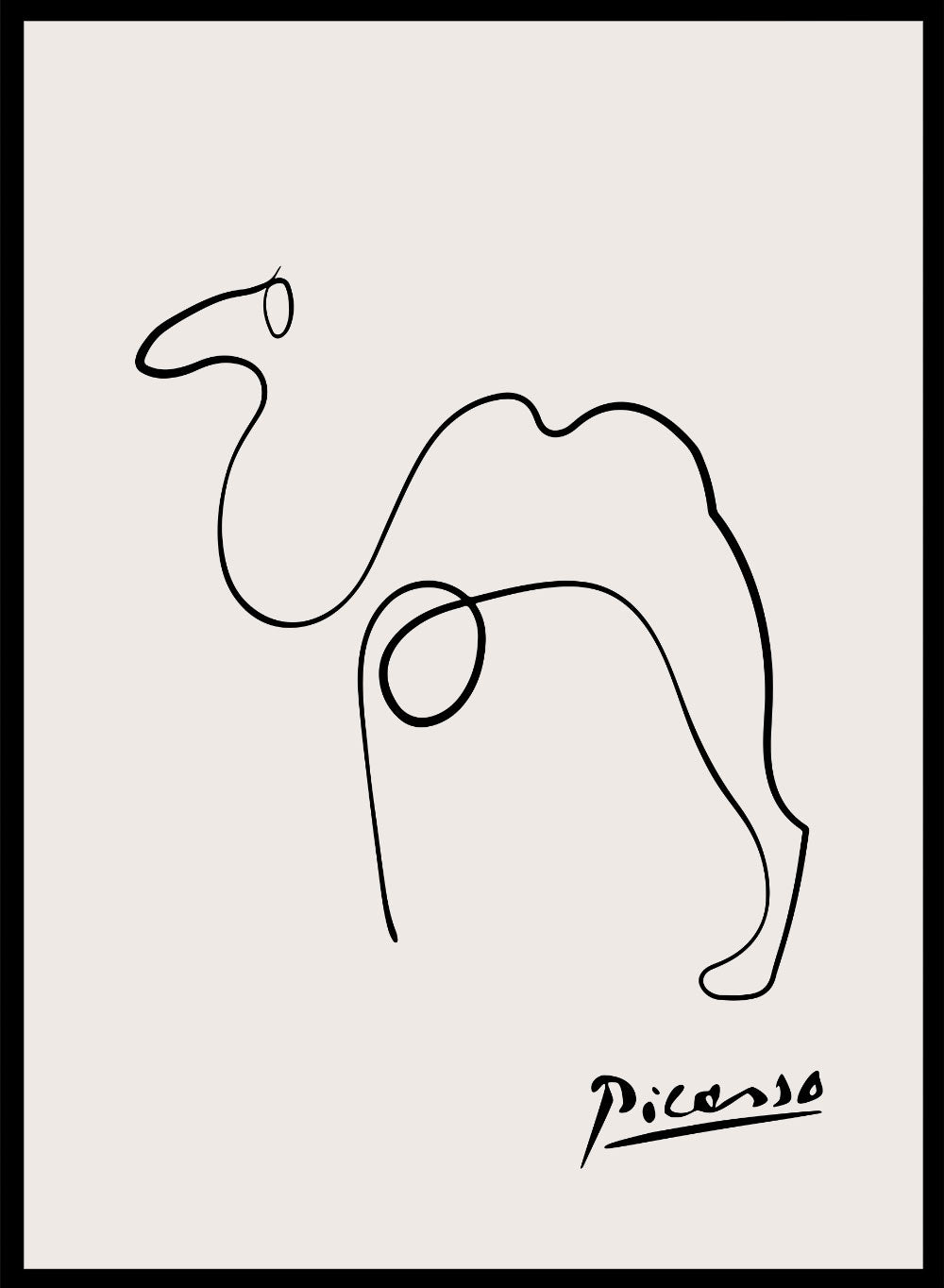 Pablo Picasso Camel Sketch Line Art Print_Sugar & Canvas