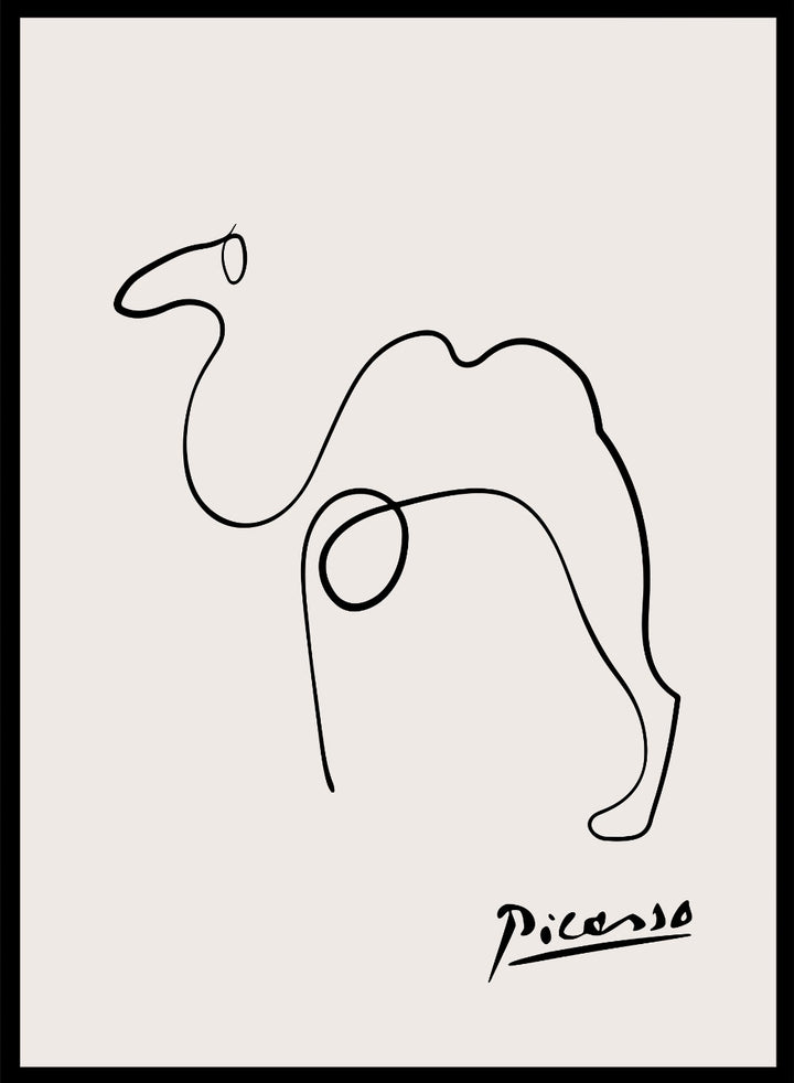 Pablo Picasso Camel Sketch Line Art Print_Sugar & Canvas