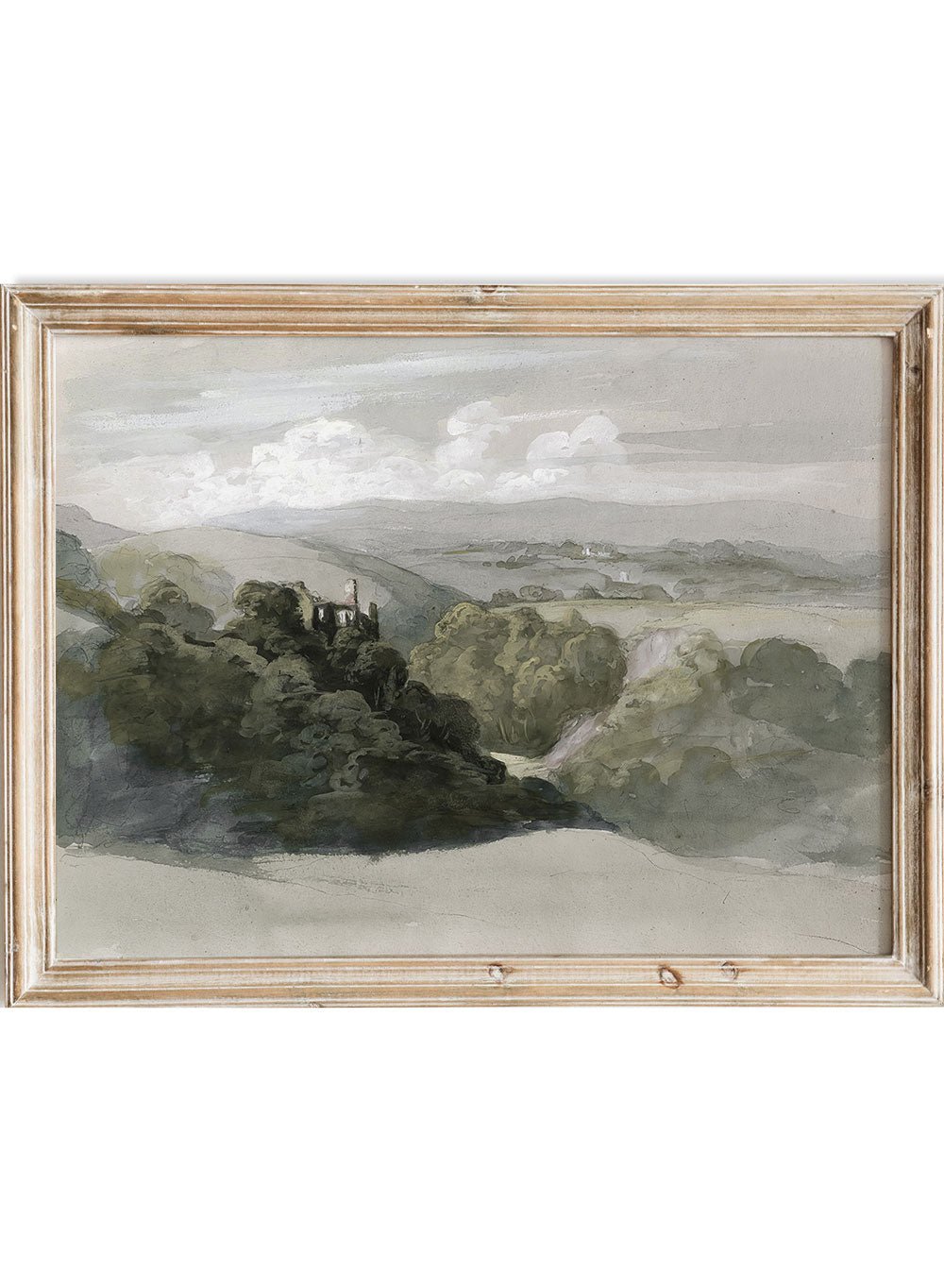 "View of Berry Pomeroy Castle" Art Print_Sugar & Canvas