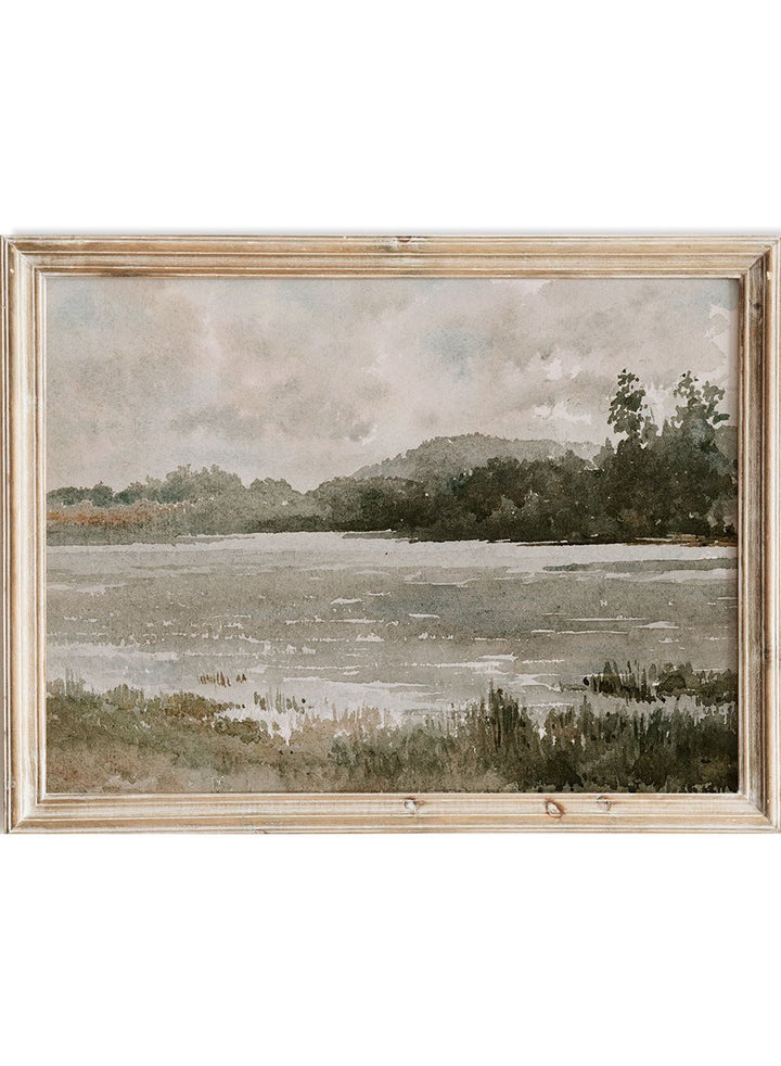 "Lakeside Landscape" Art Print_Sugar & Canvas