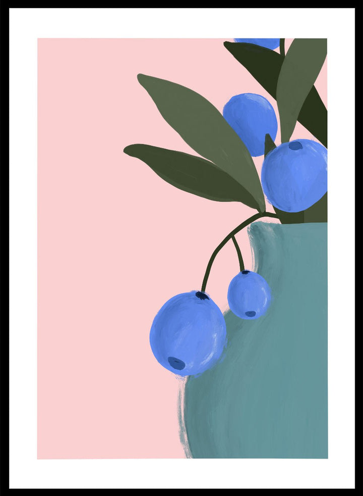 'Blueberries Still Life' Aesthetic Art Print_Sugar & Canvas