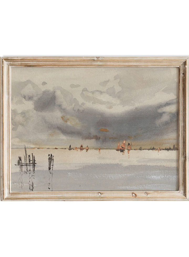 "Evening on the Lagoon, Venice" Art Print_Sugar & Canvas