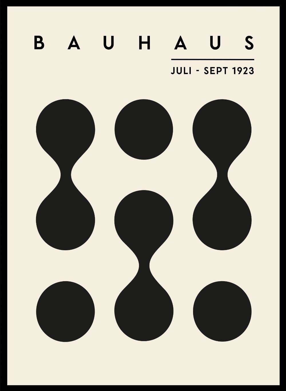 Bauhaus Geometric Dripping Circles Art Print BH65_Sugar & Canvas