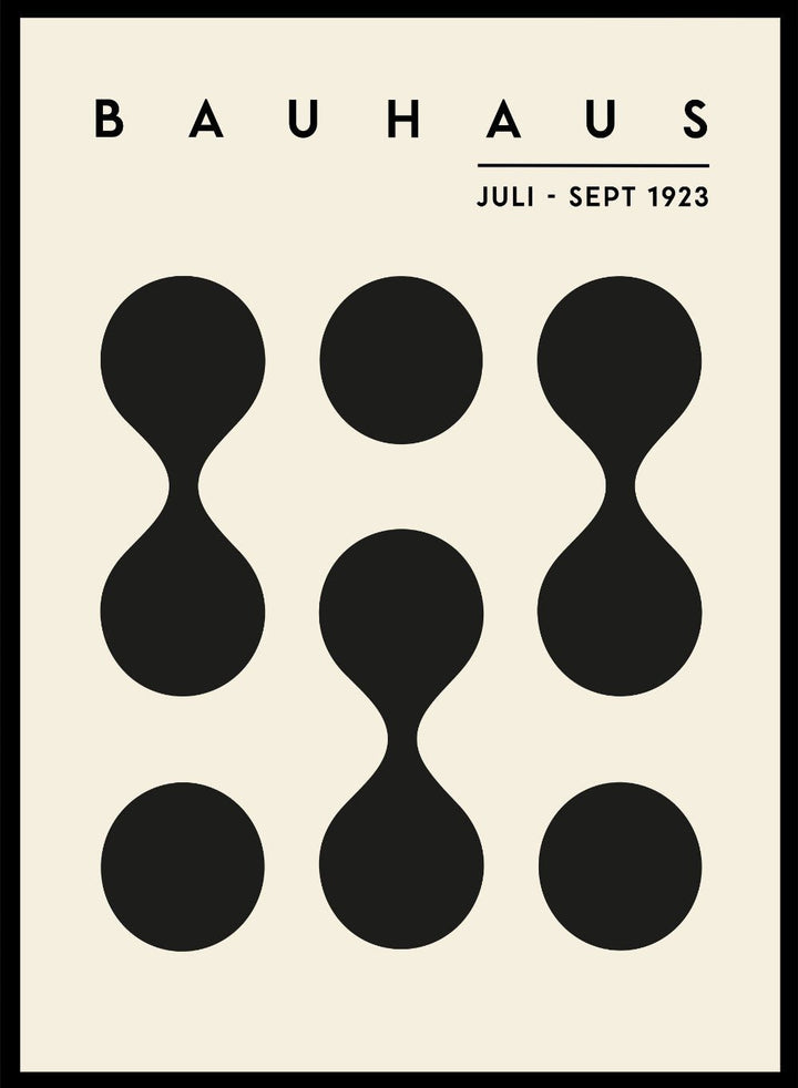 Bauhaus Geometric Dripping Circles Art Print BH65_Sugar & Canvas