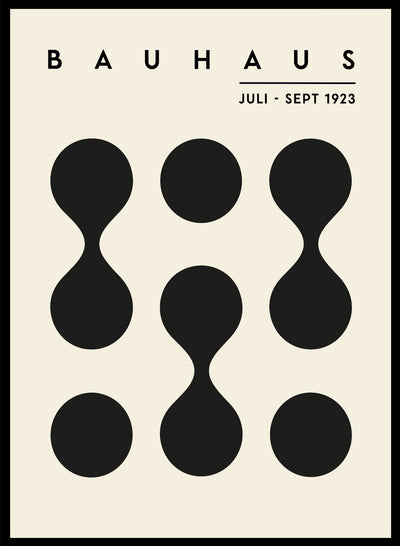 Bauhaus Geometric Dripping Shapes Wall Art Print | Bauhaus Abstract Exhibition 1923, Minimalist Mid Century Modern Contemporary Poster