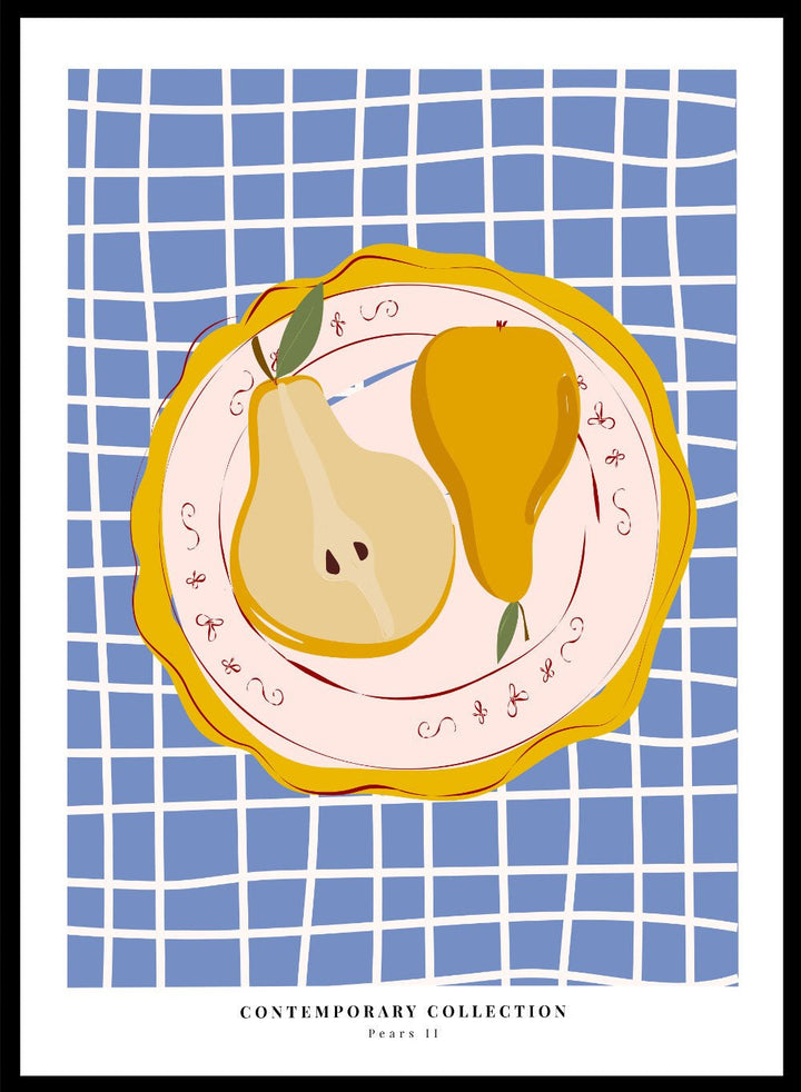 'Pears on Porcelain' Aesthetic Art Print_Sugar & Canvas