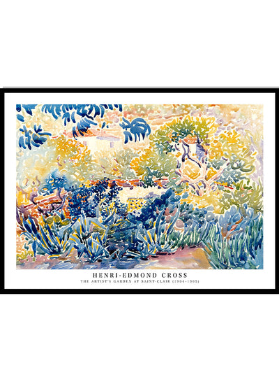 Henri Edmond Cross Art Print, Henri Edmond Cross Poster, The Artist's Garden at Saint-Clair, Vintage Poster, Colorful Exhibition Poster