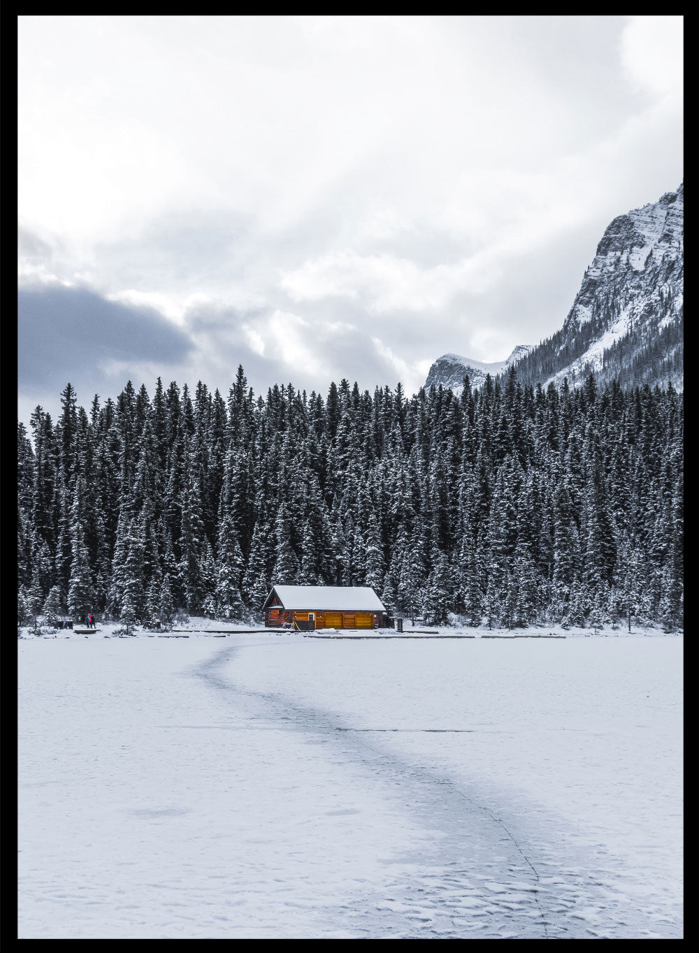 Winter Cottage Art Print_Sugar & Canvas