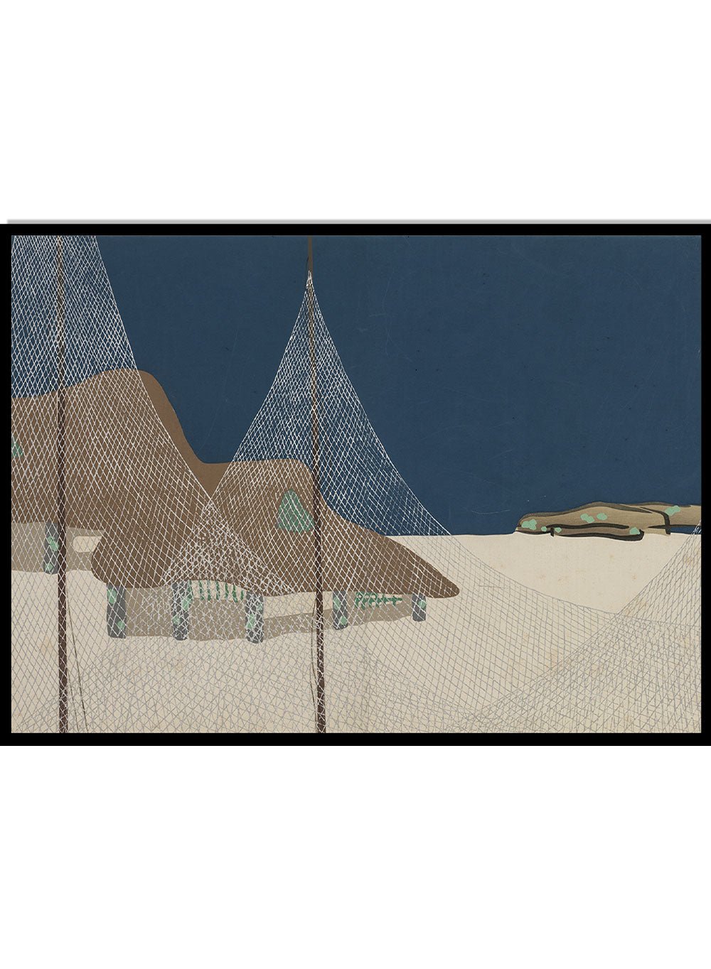 Kamisaka Sekka "Fishing Village" Art Print (Copy)_Sugar & Canvas