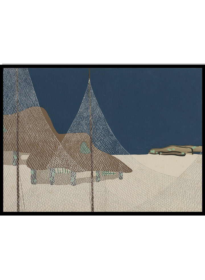 Kamisaka Sekka "Fishing Village" Art Print (Copy)_Sugar & Canvas