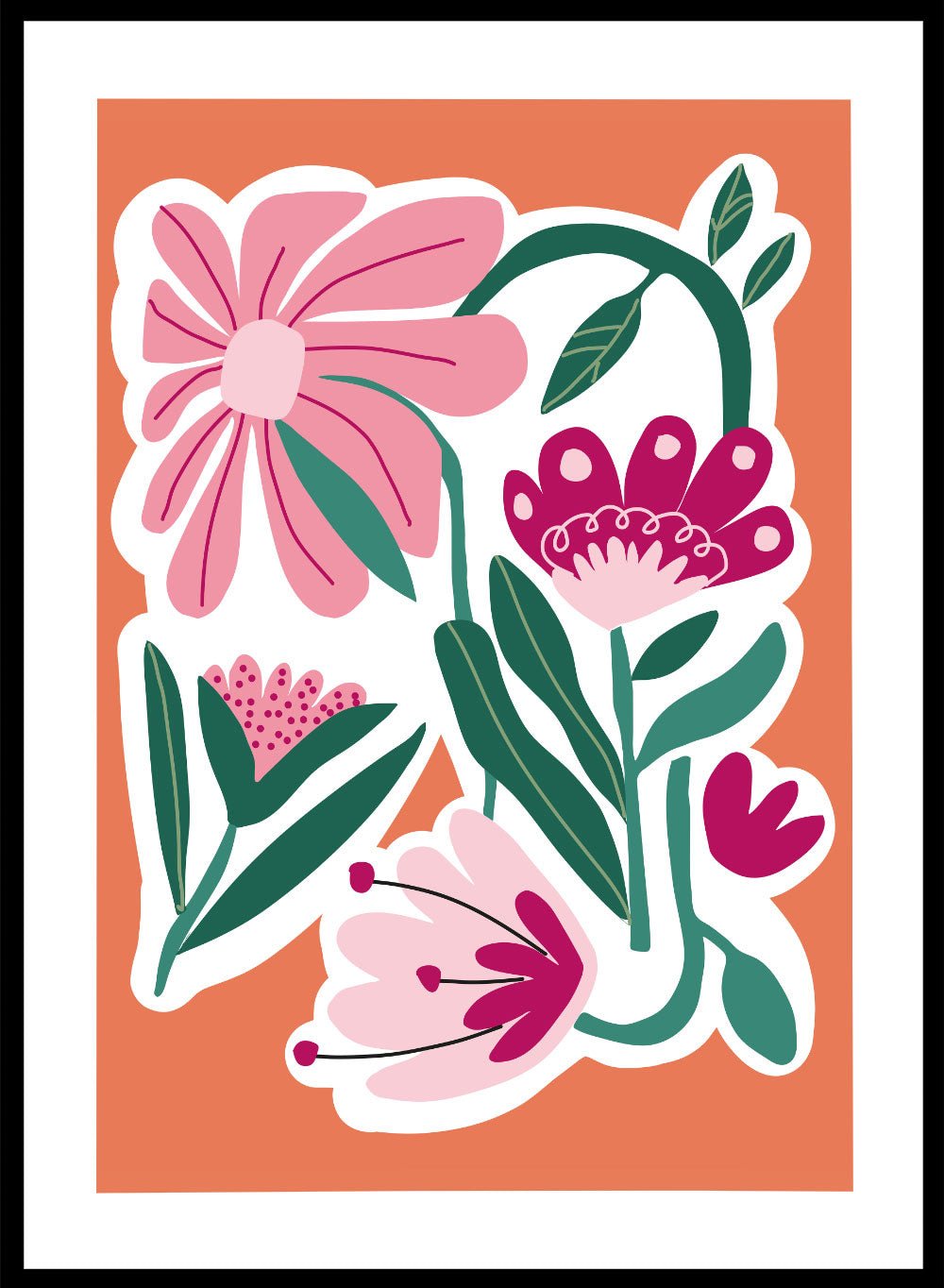 Abstract Flowers Art Print_Sugar & Canvas