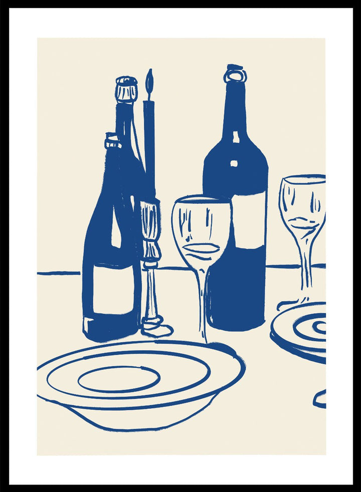 'Dinner Party' Aesthetic Art Print_Sugar & Canvas