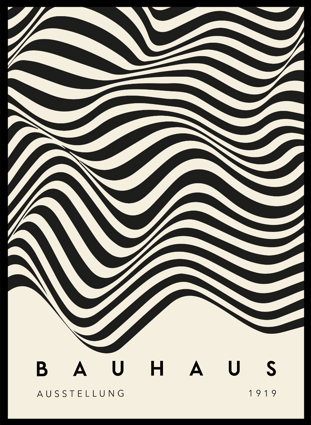 Bauhaus Geometric Waves Art Print BH66_Sugar & Canvas