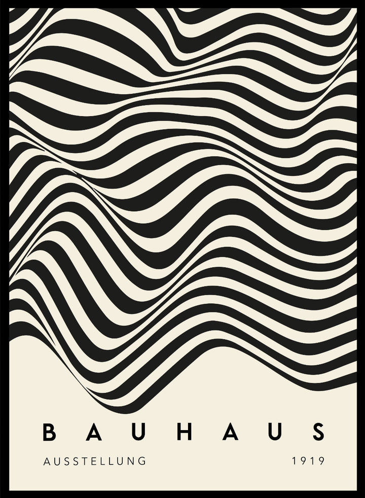 Bauhaus Geometric Waves Art Print BH66_Sugar & Canvas