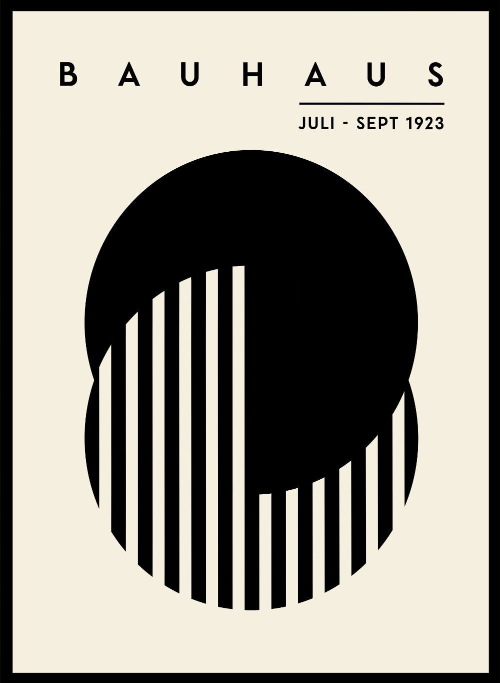 Bauhaus Geometric Circles Abstract Art Print BH69_Sugar & Canvas