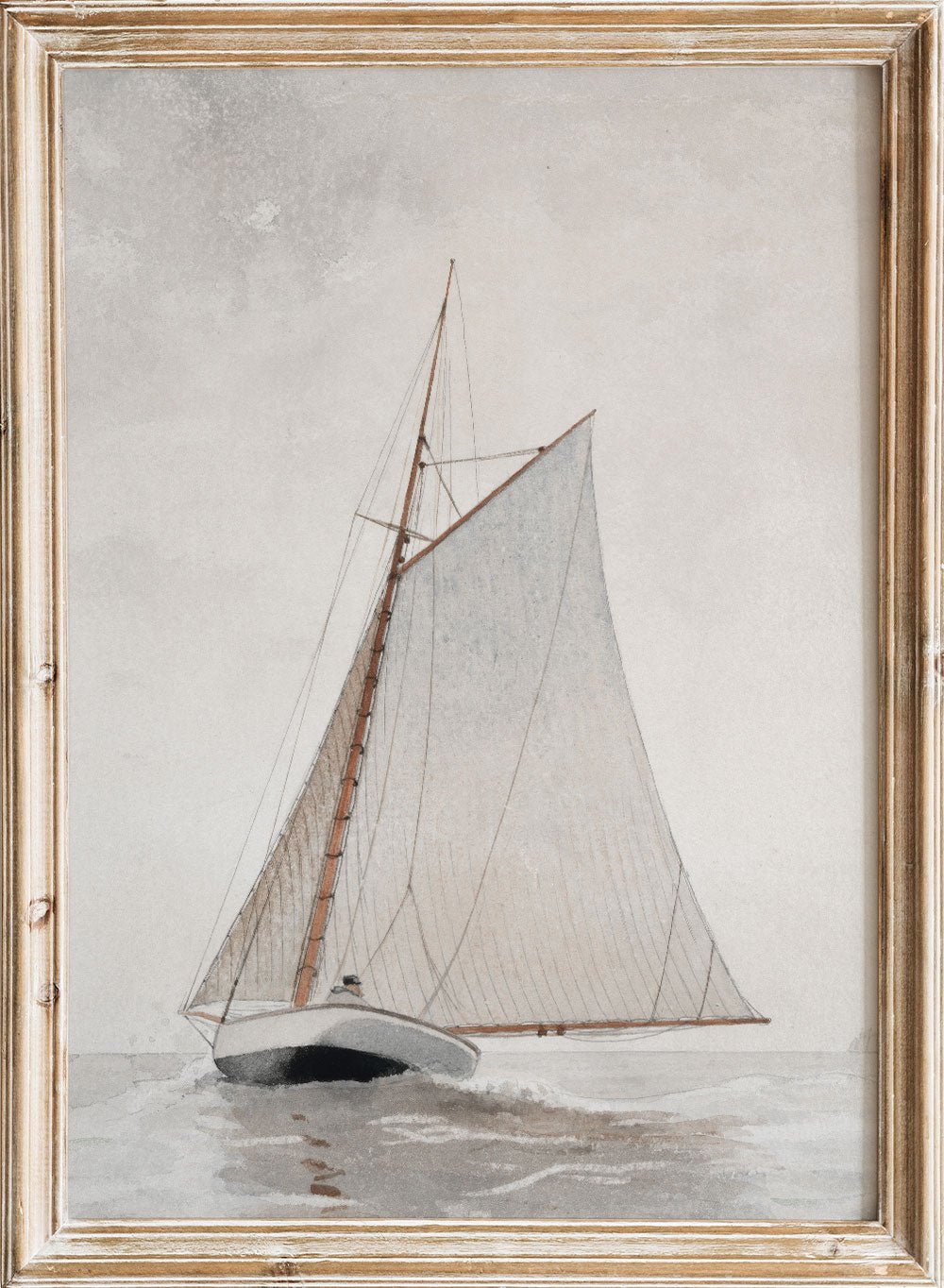 "Sailing off Gloucester" Art Print_Sugar & Canvas