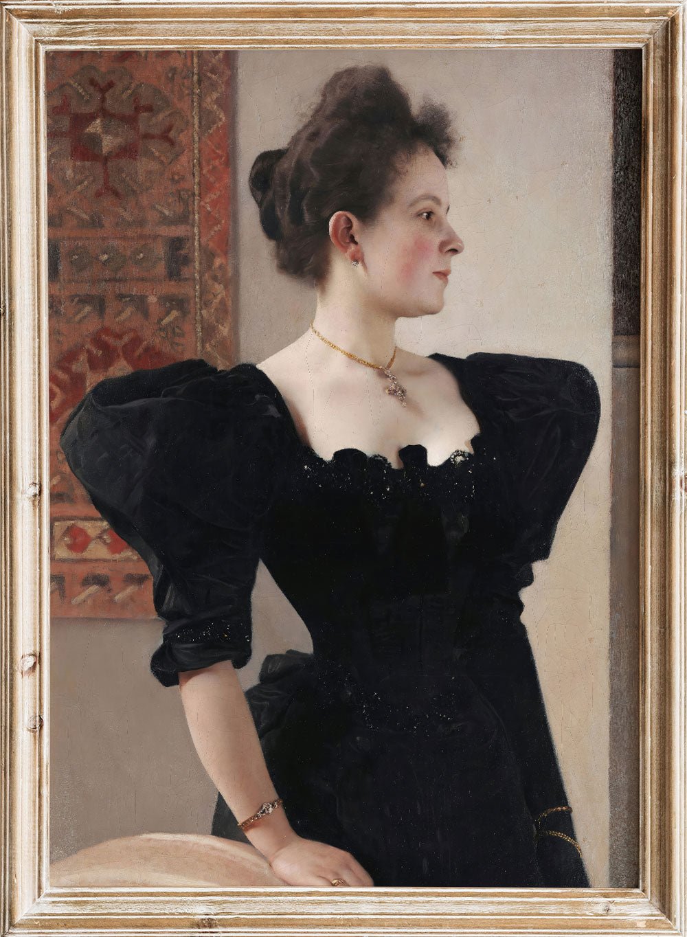 Gustav Klimt Portrait of a Lady (Marie Breunig) Art Print_Sugar & Canvas