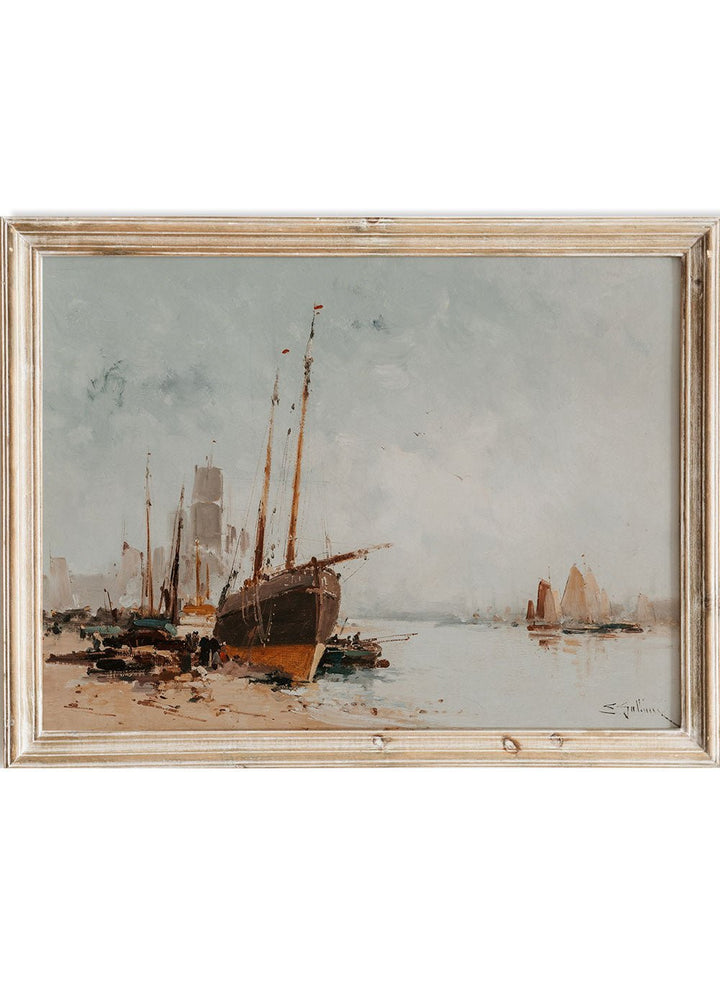 "Boats in Port" Art Print_Sugar &amp; Canvas