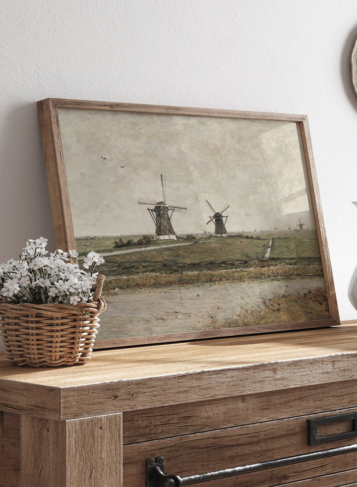 "Polder with Mills near Overschie" Art Print_Sugar & Canvas