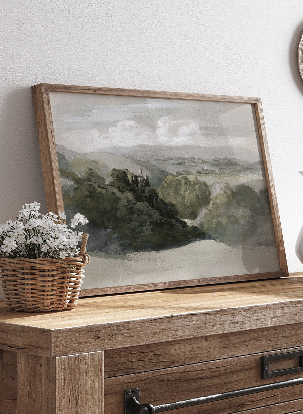 "View of Berry Pomeroy Castle" Art Print_Sugar & Canvas