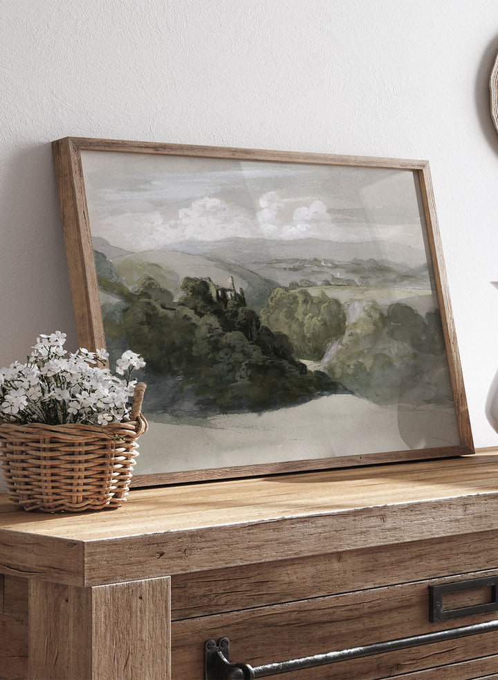 "View of Berry Pomeroy Castle" Art Print_Sugar & Canvas