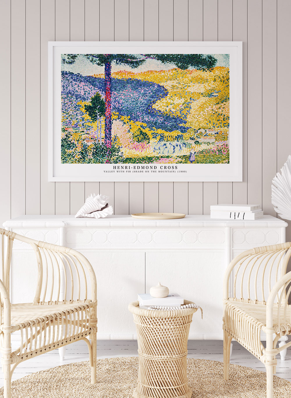 Henri Edmond Cross Art Print, Henri Edmond Cross Poster, Valley with Fir Shade on the Mountain, Vintage Poster, Exhibition Poster