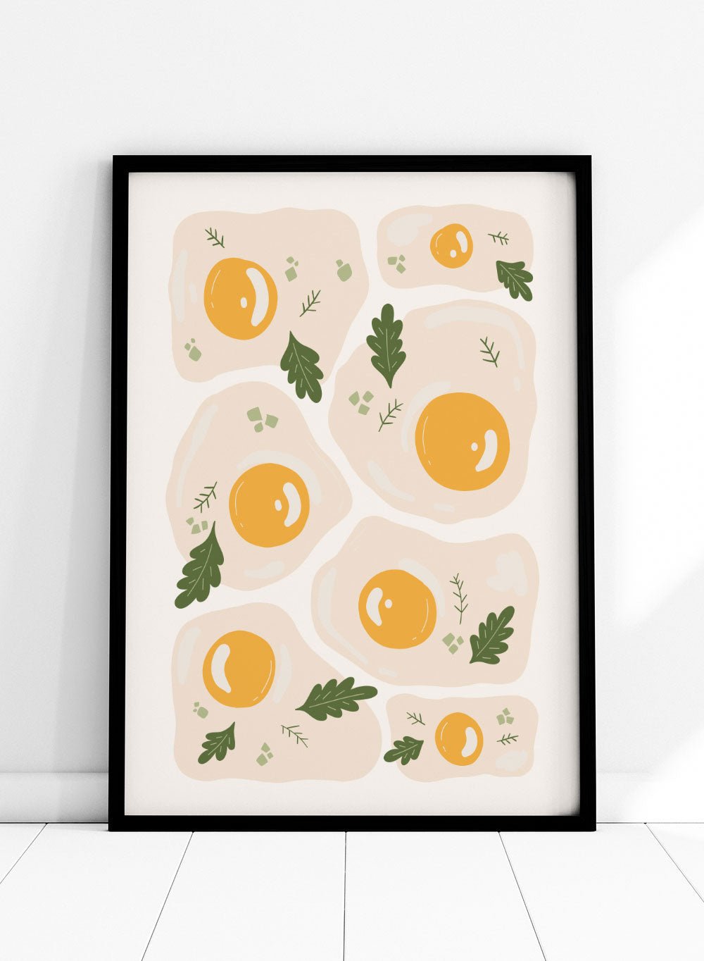 Sunny - Side - Up Eggs Aesthetic Kitchen Art Print_Sugar & Canvas