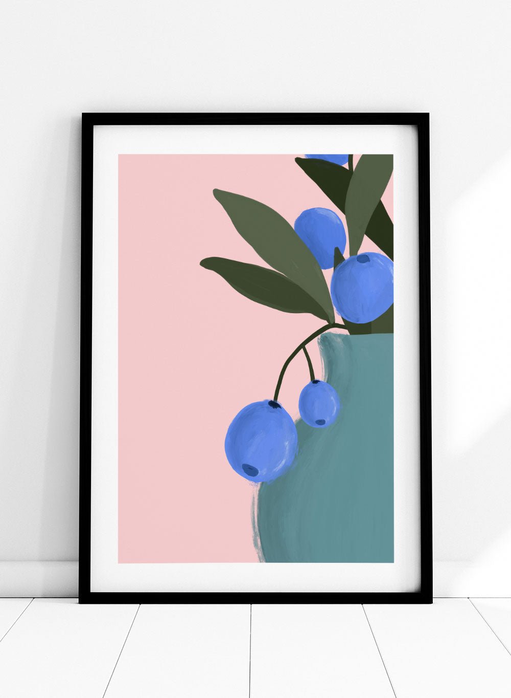 'Blueberries Still Life' Aesthetic Art Print_Sugar & Canvas