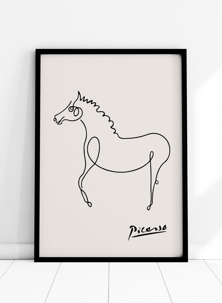 Pablo Picasso Horse Sketch Line Art Print_Sugar & Canvas