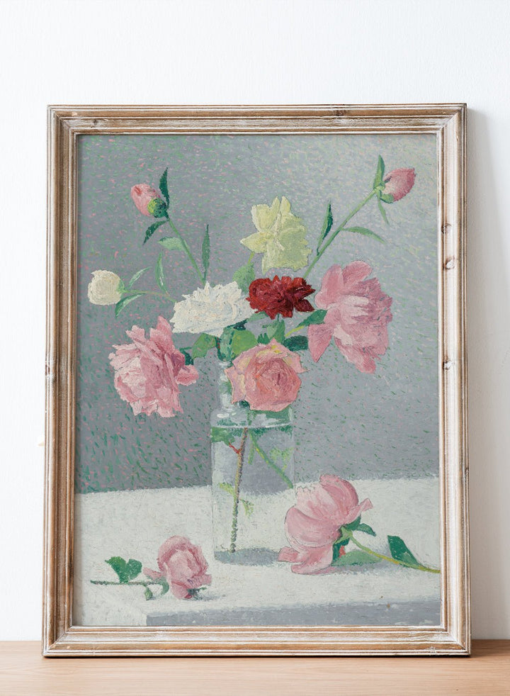 "Vase of Roses" Art Print_Sugar & Canvas