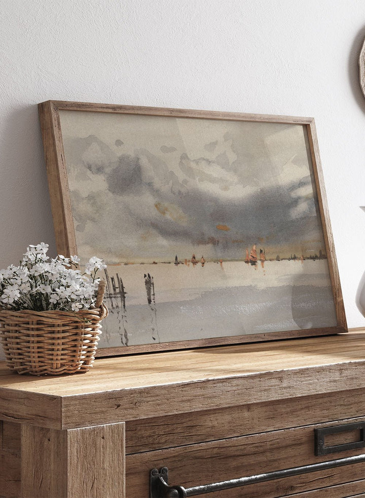 "Evening on the Lagoon, Venice" Art Print_Sugar & Canvas