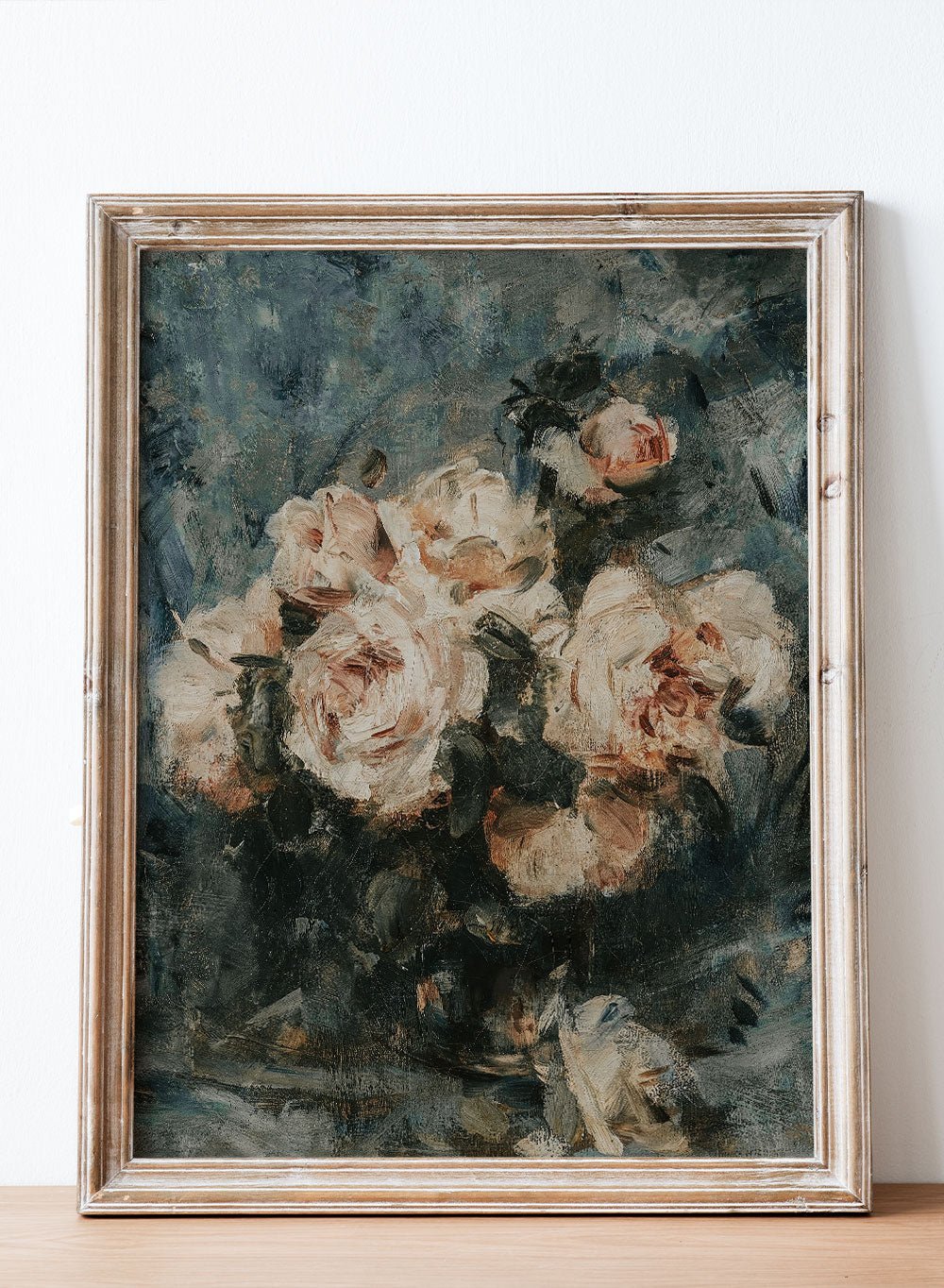 "Still life with Roses in a Glass Vase" Art Print_Sugar & Canvas