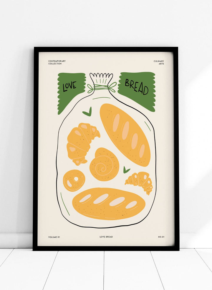 Love Bread Aesthetic Kitchen Art Print_Sugar & Canvas