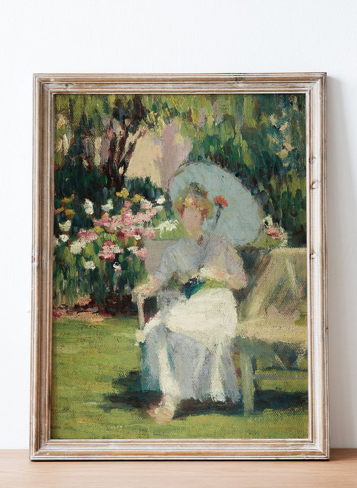 "Portrait of Alice L. Riddle Kindler in the Phlox Garden" Art Print_Sugar & Canvas